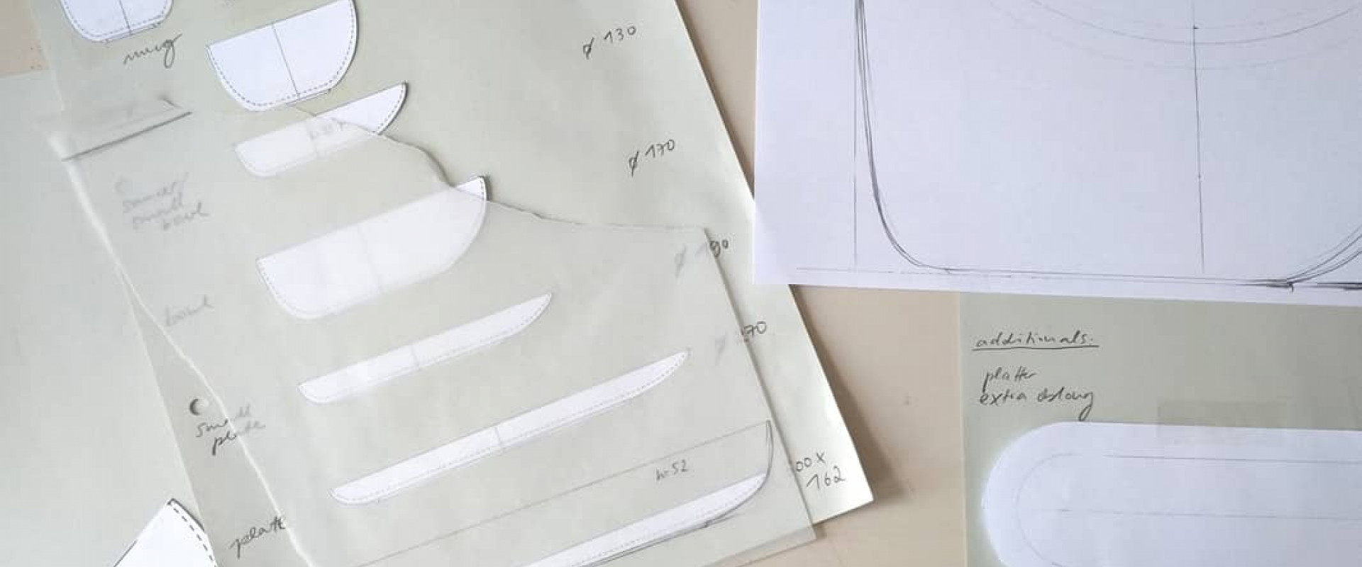 Buero Famos ARCS tableware for BOLIA Drawings