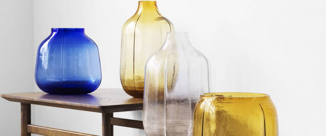 Buero Famos STEP glass vases for NORMANN COPENHAGEN