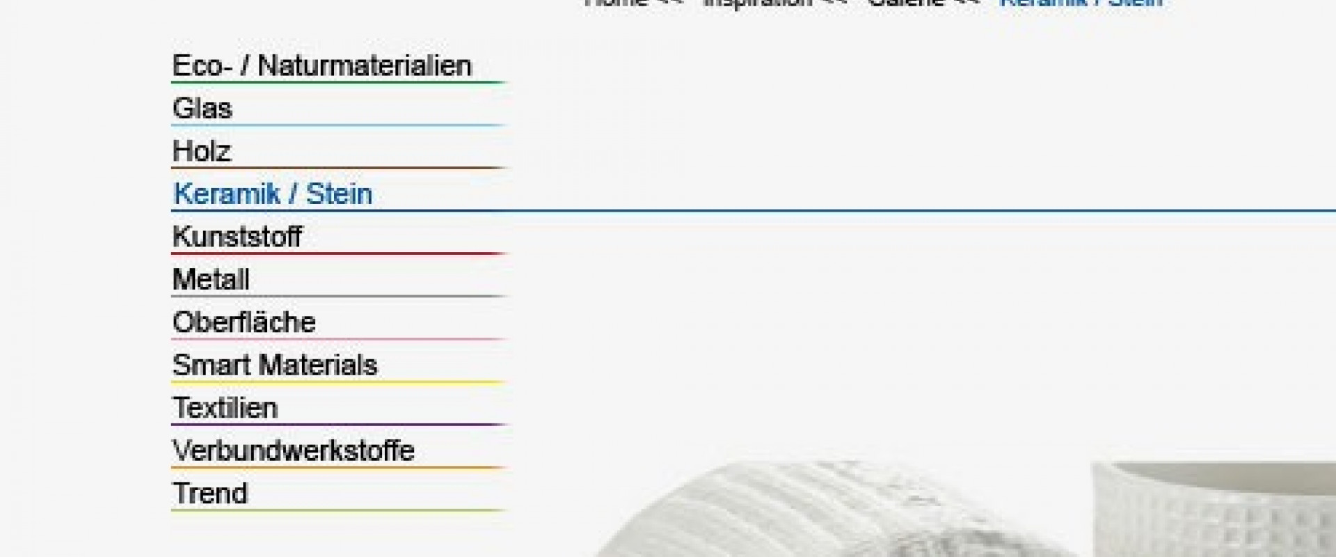 Material Datenbank Aufbau & Gestalt